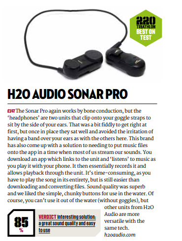 H2O Audio Sonar Pro: Best on Test with 220 Triathlon