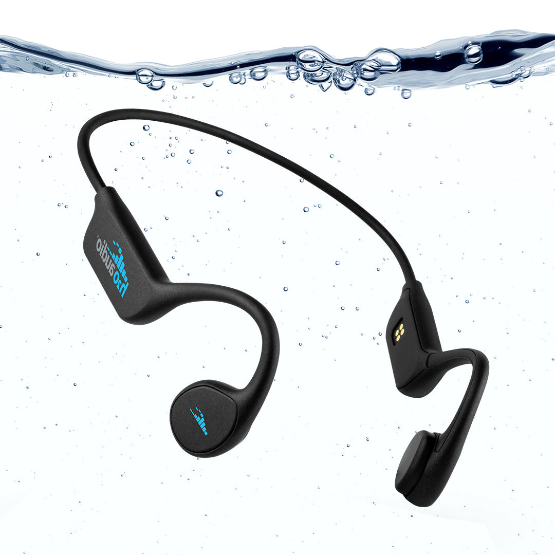 H2O Audio TRI - Auriculares de conducción ósea impermeables multi-Sport,  auriculares Bluetooth de oreja abierta con reproductor de MP3 integrado de